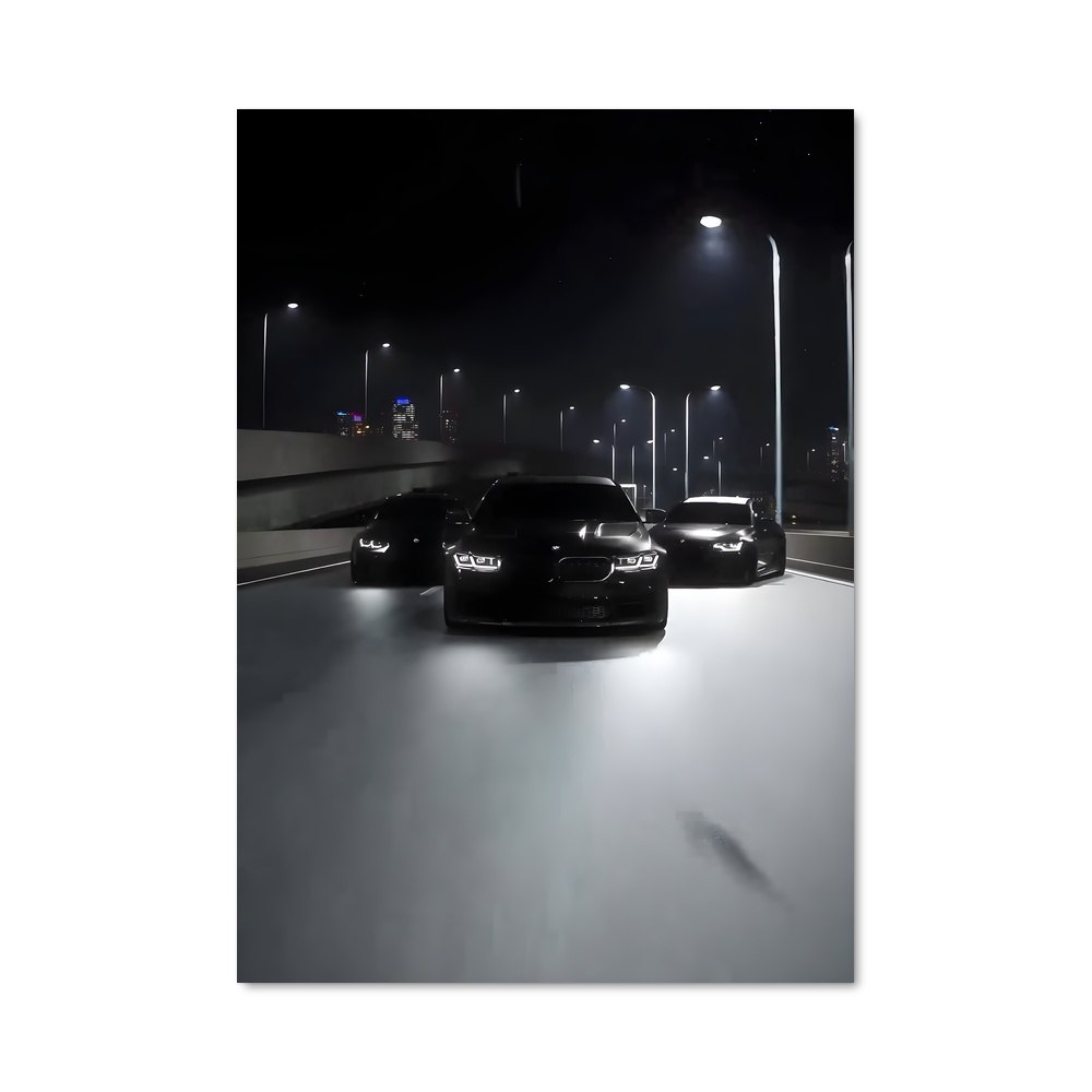 Poster Vitesse Nocturne Bmw Édition chic